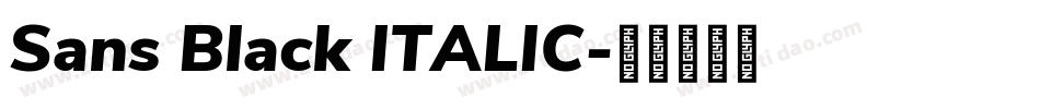 Sans Black ITALIC字体转换